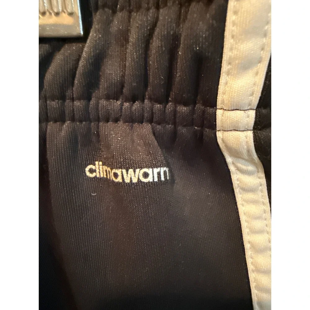 Adidas Climawarm Track Pants Unisex L 14/16 Black White 3-Stripe Fleece Lined